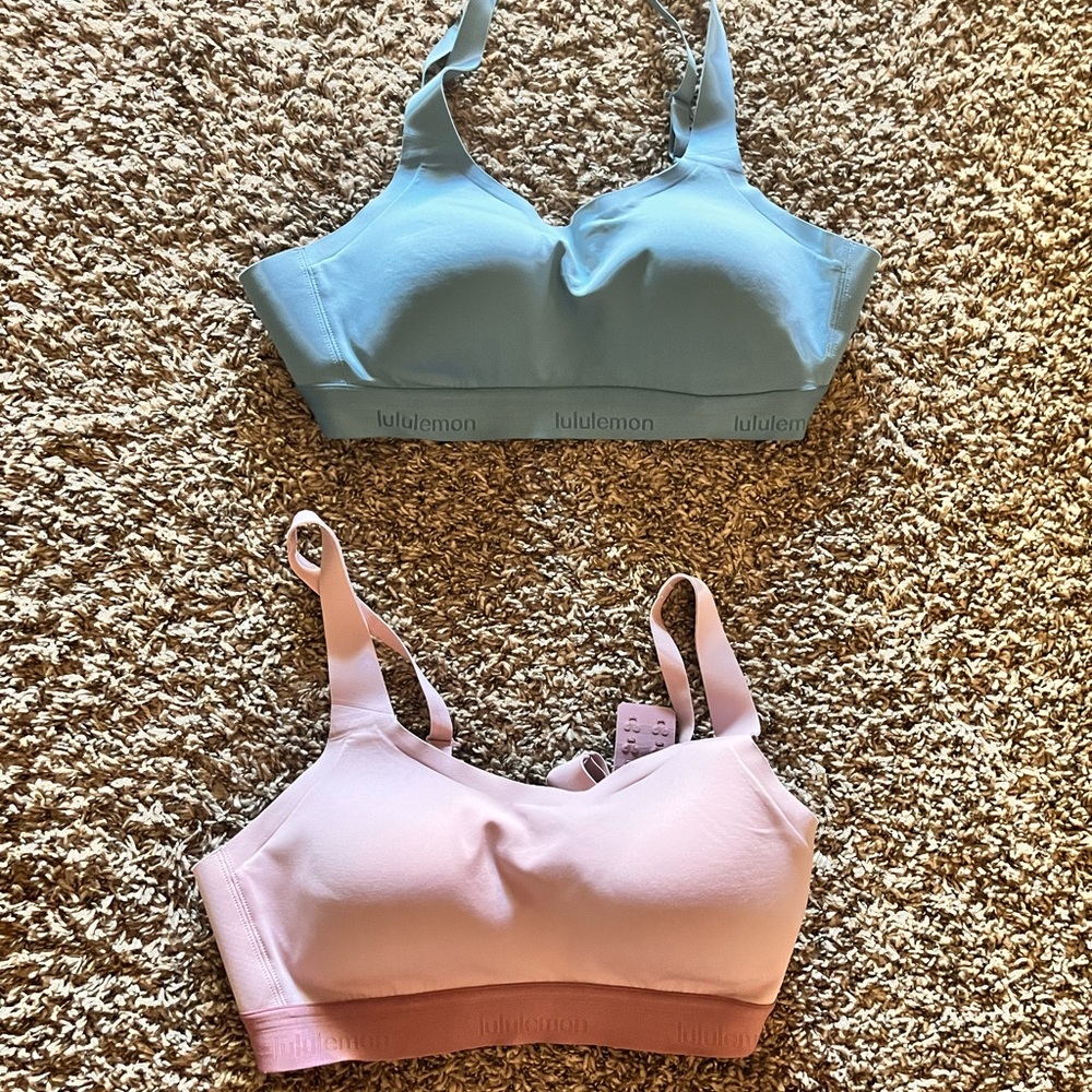 lululemon athletica Light Blue and Soft Pink Sports Bras